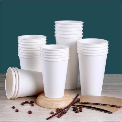 Custom Logo Disposable Double Wall Hot Coffee Paper Cup with Lid